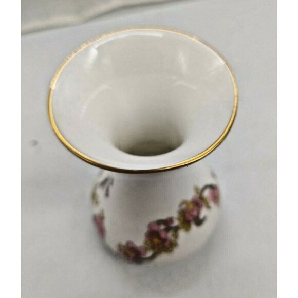 Aristocrat England Fine Bone China Hand Painted Bud Vase 4 1/4" - Picture 11 of 12
